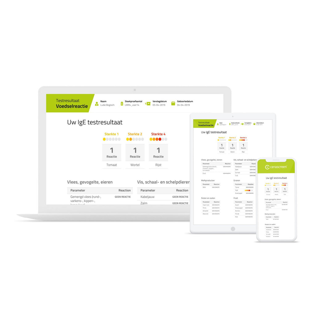 Voedselintolerantie Test (IgG) & Voedselallergie (IgE) | Cerascreen